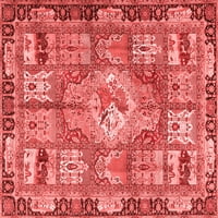 Tradicionalni tepisi u crvenoj boji, kvadratni 6 stopa