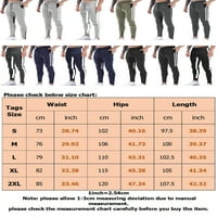 Muške prozračne Duge hlače s elastičnim strukom u klasičnom kroju, sportske hlače s kratkim hlačama za fitness