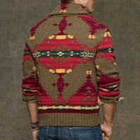 Muški puloveri za jesenske pulovere pleteni s printom za Božić i Dan zahvalnosti, novi Muški vrhovi za jesen /