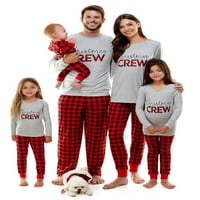 Derek Heart Buffalo Plaid božićna posada podudaranje obiteljskih božićnih pidžama, ženske