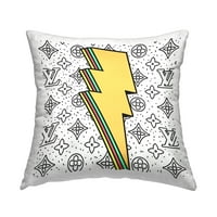 Stupell Industries Lightning Bolt Simbol modni glam uzorak dizajn Ziwei li jastuk za bacanje