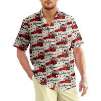 4. srpnja Muška havajska košulja s američkom državnom zastavom, košulja u boji, 3-inčni ovratnik košulje, Plus