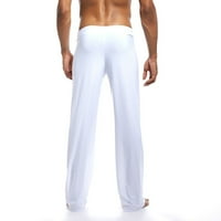 muške joga hlače u donjem dijelu donjeg dijela, široki kroj, elastična vezica, donji dio za spavanje, Ležerne