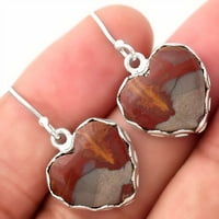 Srce prirodni jaspis Norina Sterling srebro naušnice za odrasle žene nakit 552840