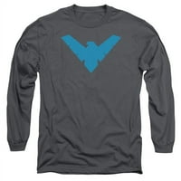 Simbol Batmana Nightvinga-majica dugih rukava za odrasle, boja ugljena-2 inča