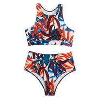 Dodaci / Ženski Bikini, Jednobojni kupaći kostim s cvjetnim printom, set kupaćih kostima visokog struka, dva kompleta