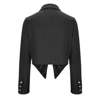 Trenč Kaputi za žene jesenska jakna gornja odjeća u crnoj boji
