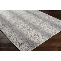 108 pravokutni moderni tepih od tkanine od ugljena sive Bjelokosti