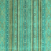 Moderni pravokutni tepisi u orijentalnom stilu u tirkizno plavoj boji, 2' 4'