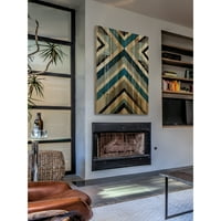 Marmont Hill Whiting Vees Pinewood Wall Art