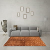 Moderni tepisi u jednobojnoj narančastoj boji, kvadratni 6 stopa