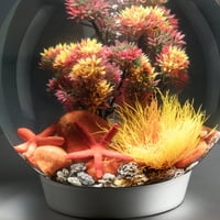 Set za dekor akvarija morska zvijezda - keramički, crveni