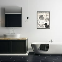 Stupell Industries pravila kupaonice rustikalni znak dizajna uzorka zrna uokvirena zidna umjetnost, 30, dizajn