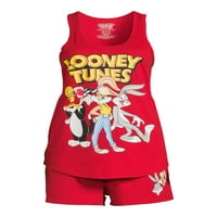 Looney Tunes Bundle Juniors Grafički tenk i kratke hlače