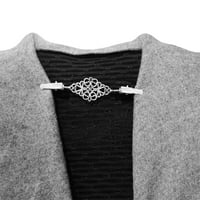 Synoidni ženski džemper kaputi- kardigan džemper bluze šal kopča košulja retro patka kopča kopče srebrno besplatno