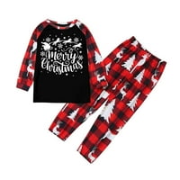 Roditeljska dječja odjeća koja odgovara obiteljskoj božićnoj pidžami set božićni PJ -ovi za obiteljski set crveni