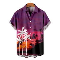 -Shije za muškarce havajskog kratkih rukava Springsummer rever 3d tiskana košulja modna majica majica muška majica