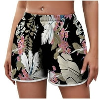 Ženske ljetne cvjetne print plaže kratke hlače s džepovima casual elastični struk Vježbanje Ugodnih znojnih kratkih