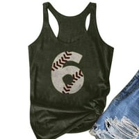 Baseball broj tiskane majice za tinejdžerke za djevojčice bez rukava Bluus Blaza osnovna casual odjevni predmet