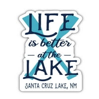 Santa Cruz Lake jezero New Mexico Suvenir vinil naljepnica naljepnica vesla dizaj 4-pack