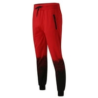 Labakihah treniske za muškarce muškarce gradijentno žito Sportske prozračne ležerne hlače s patentnim zatvaračem