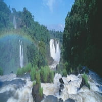 Panoramski prikaz slapova Iguazu u Parque Nacional Iguazu, Salto Maria to Argentina Pritisak plakata