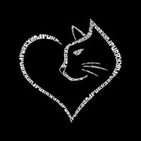 Mačje srce - muška majica s natpisommea