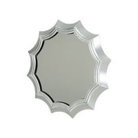 Okruglo industrijsko metalno Ogledalo za sunčanje od stakla od kaljenog stakla i željeza u srebrnom okviru