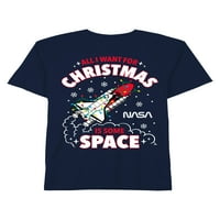 Muška NASA božićna i svemirska sezonska grafička majica
