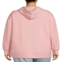 Terra & Sky Women's Plus Size Zip-Front Hoodie