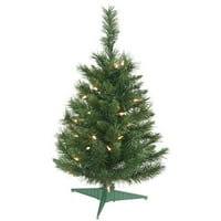 Umjetno božićno drvce od 24 inča Imperial Bor, prozirna svjetla od dura mater - božićno drvce na radnoj površini