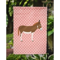 Mini mediteranski magarac ružičasta Karirana zastava za vrt mala, višebojna