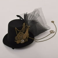 Gothic Women Mini Hat Clip za kose za zabavu za koktel fascinator
