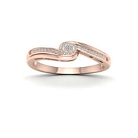 1 10-karatni dijamant, 10-karatni prsten od ružičastog zlata