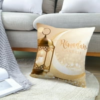 Jastučnica s printom lampiona u donjem rublju, odvojivi dizajn četvrtastih slova, koža breskve, nevidljivi patentni