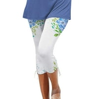 53.3. cvjetne Capri hlače za žene, tajice, Ležerne, s gradijentnim printom srca, sportske skraćene jogging hlače