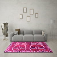 Tradicionalne prostirke za sobe u Perzijskom stilu u ružičastoj boji, kvadratne 8 stopa
