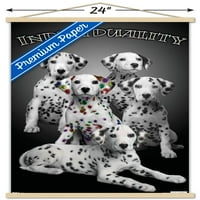 Keith Kimberlin-Dalmatinski štenci u boji-prilagođeni zidni plakat u drvenom magnetskom okviru, 22.375 34