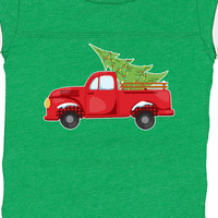 Inktastični božićni vintage kamion s božićnim drvcem poklon dječak ili djevojački bodnjak