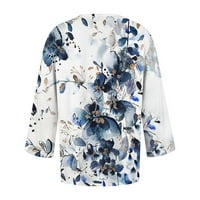 Ženski modni tiskani sedmodijelni rukavi Cardigan labava bluza ležerna bluza bluza
