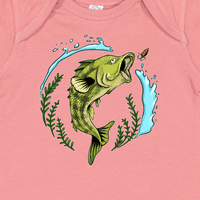 Inktastično skok bas riba- ribolovni ilustracija poklon dječak ili djevojački bodi