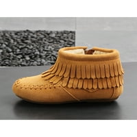 Daeful Kids Boots čizme bez klizanja haljine čizme za rese, lagane cipele s patentnim zatvarači
