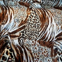 Tkanina charmeuse svilenkasto mladenka satenska odjeća Cheetah Tiger Big Cat CS21