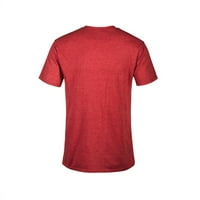 ostavljajući kućni mens crvena grafička majica - dizajn od strane ljudi m