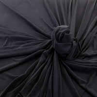 Rim Tekstil Ity Matt Jersey - Poliester Spande pletena tkanina za haljinu i umjetnost i zanat - crno