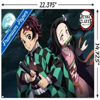 Ubojica demona-Tanjiro i Nezuko noćni plakat, 14.725 22.375