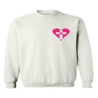Nespretni stilovi ružičasti džemperi s križem u obliku srca za njezinu kolekciju odjeće u obliku križa za žene
