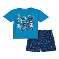 Spavanje na It Boys 'Dino pidžami, dvodijelni set za spavanje, veličine 6-14