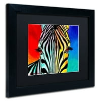 Zaštitni znak likovna umjetnost Zebra Canvas Art by Dawgart, Black Matte, crni okvir
