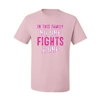 U ovoj obitelji nitko nije svjesnost muške grafičke majice, svijetlo ružičasta, 2xl